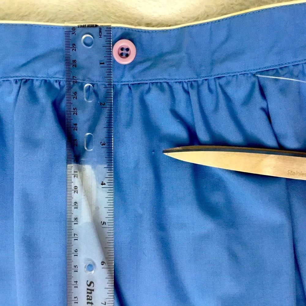Vintage 80’s Deadstock Charisma Button Wrap Skirt, Blue - Picture 10 of 12